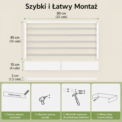 AirFold – Suszarka ścienna (składana i oszczędzająca miejsce)