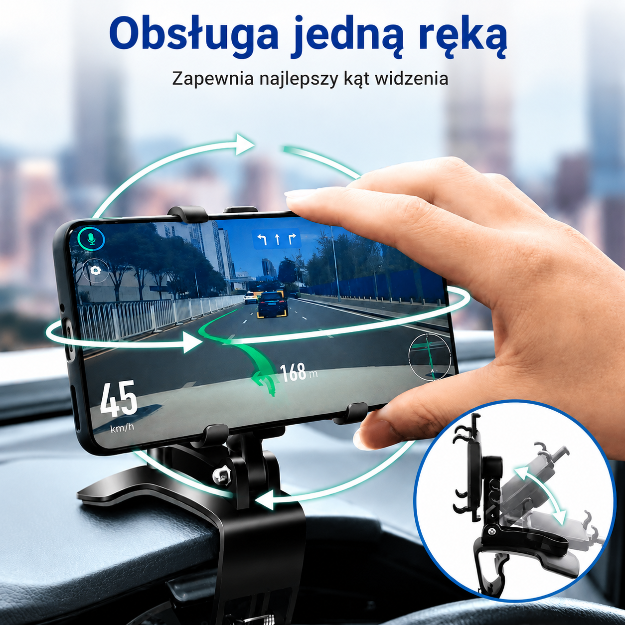 Uchwyt na telefon 360° na deskę rozdzielczą