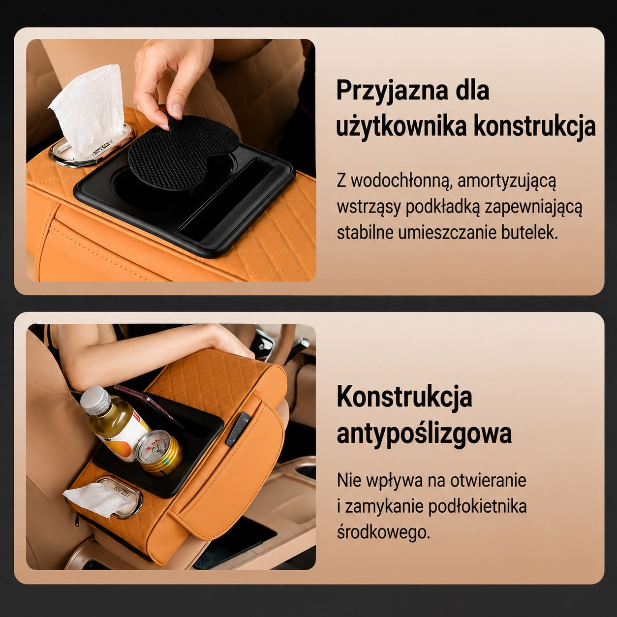 Wielofunkcyjny Skórzany Podłokietnik