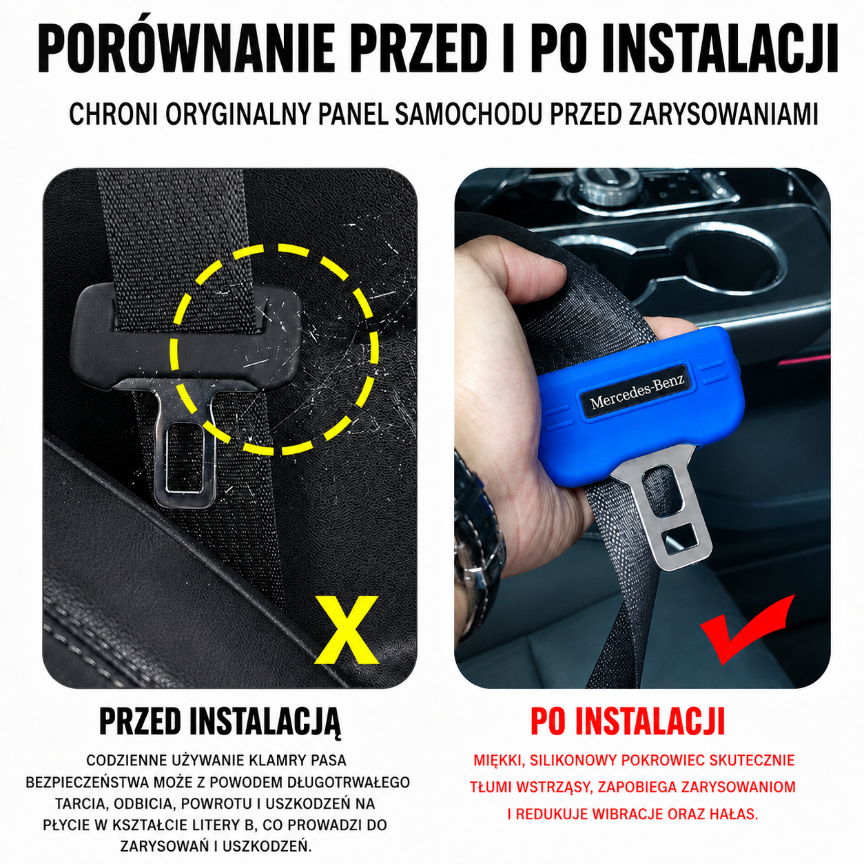 Osłona pasa bezpieczeństwa z logo
