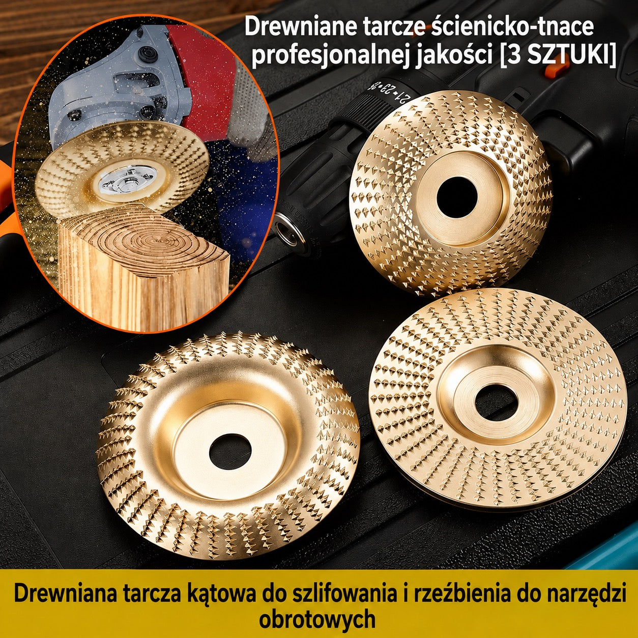CarveX Precyzyjne Tarcze Szlifierskie - Zestaw 3-częściowy