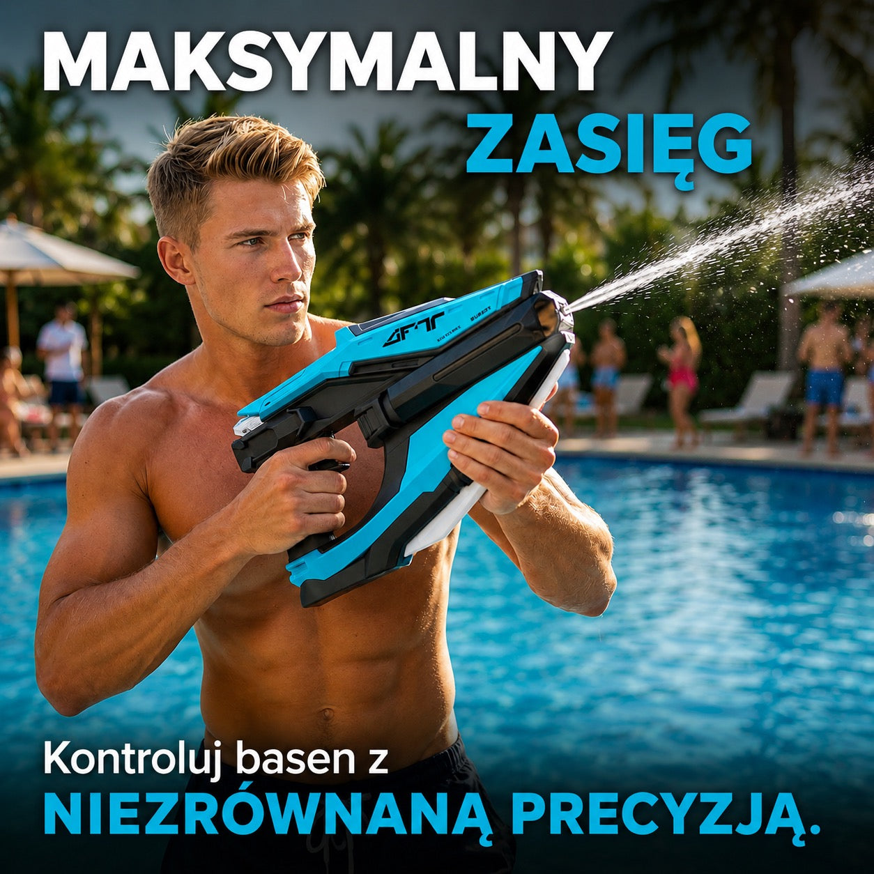 Elektryczny pistolet na wodę z efektami LED i mgły