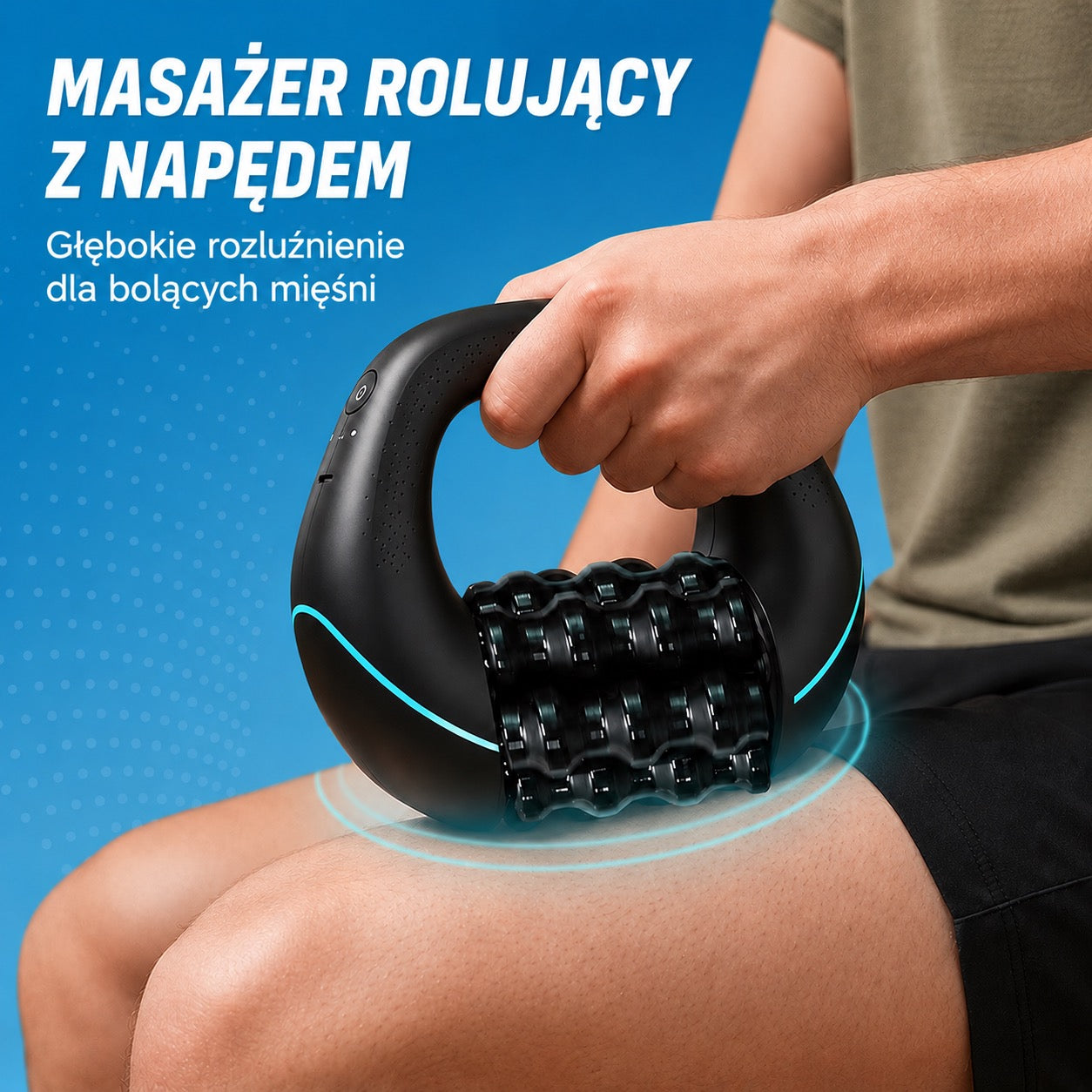 Elektryczny ręczny masażer rolkowy – Głęboki masaż ugniatający
