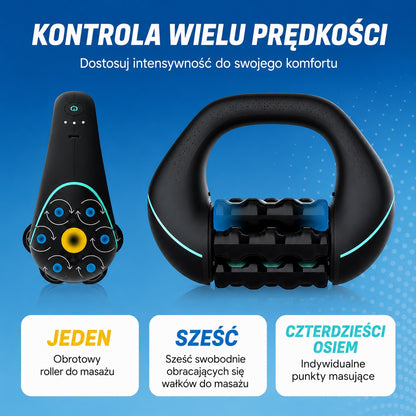 Elektryczny ręczny masażer rolkowy – Głęboki masaż ugniatający