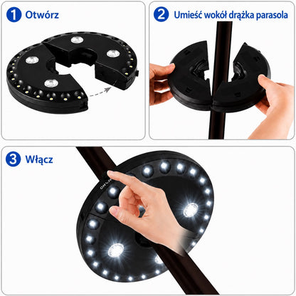 Luminus - Lampa do parasola z 28 diodami LED