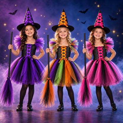 Magiczna Wiedźma – Trzyczęściowy kostium wiedźmy dla dzieci