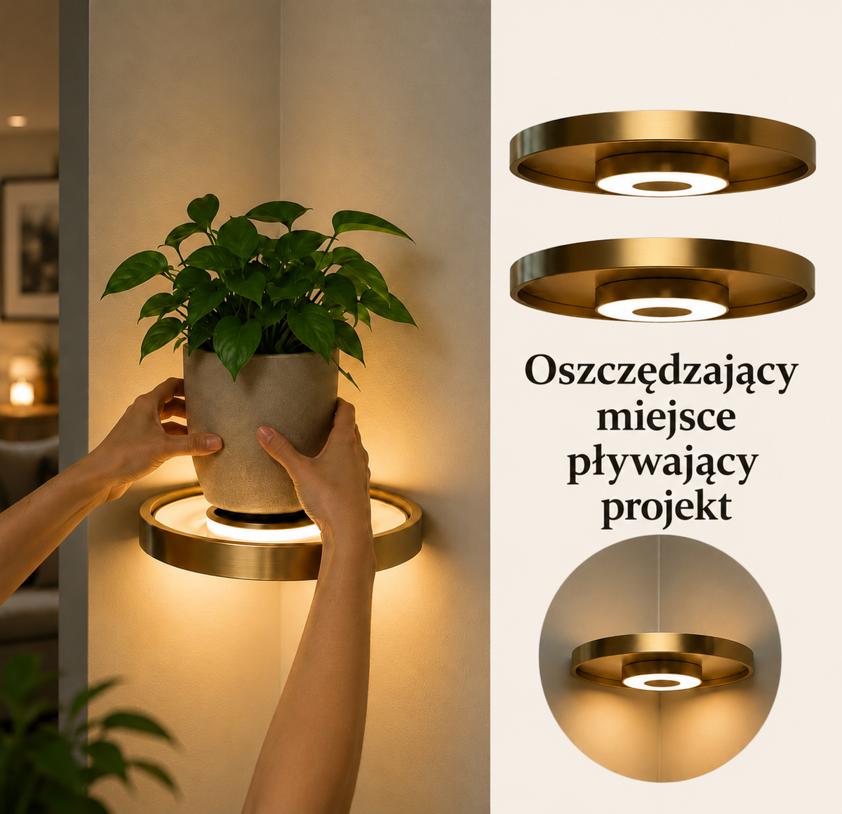Podświetlana półka ścienna