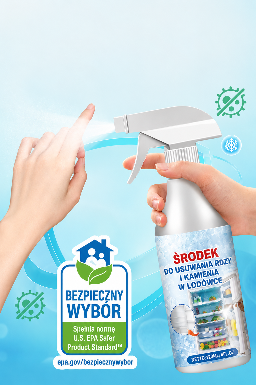 Spray do Rozmrażania | Do Lodówki i Zamrażarki