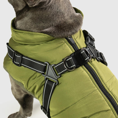 Petstar™ – Wodoodporna kurtka zimowa z wbudowanymi szelkami