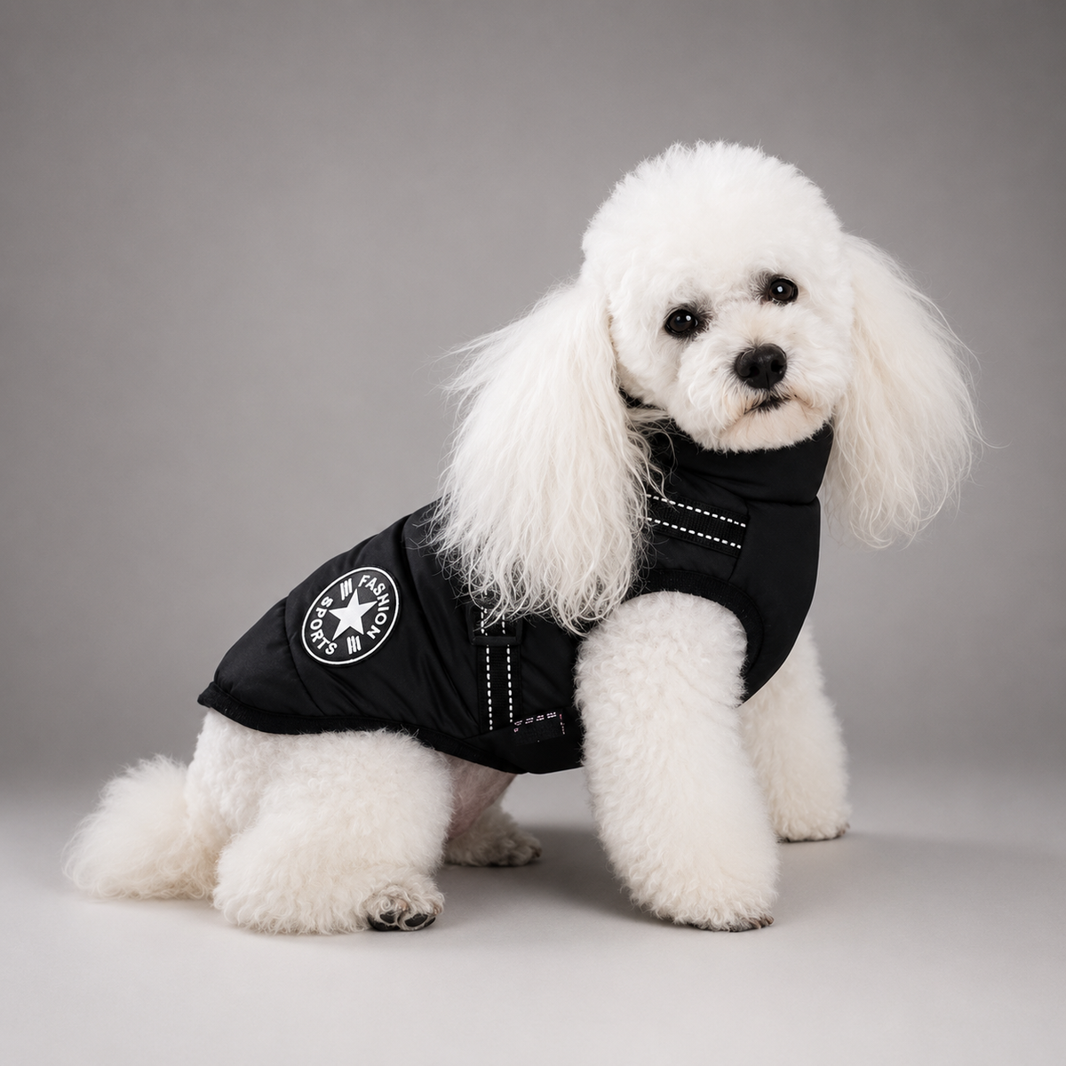 Petstar™ – Wodoodporna kurtka zimowa z wbudowanymi szelkami