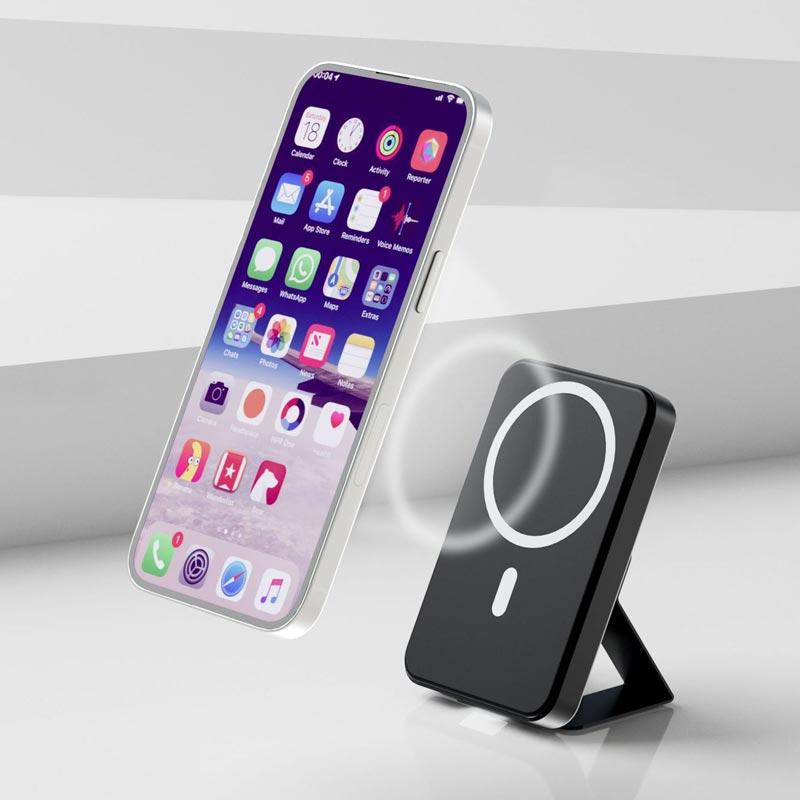 Magnetyczny Bezprzewodowy Powerbank ze Stojakiem