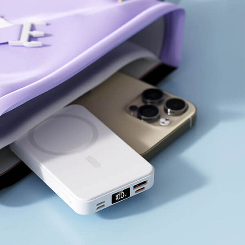 Magnetyczny Bezprzewodowy Powerbank ze Stojakiem