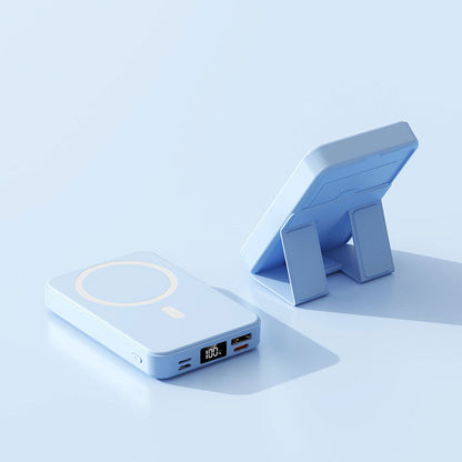 Magnetyczny Bezprzewodowy Powerbank ze Stojakiem