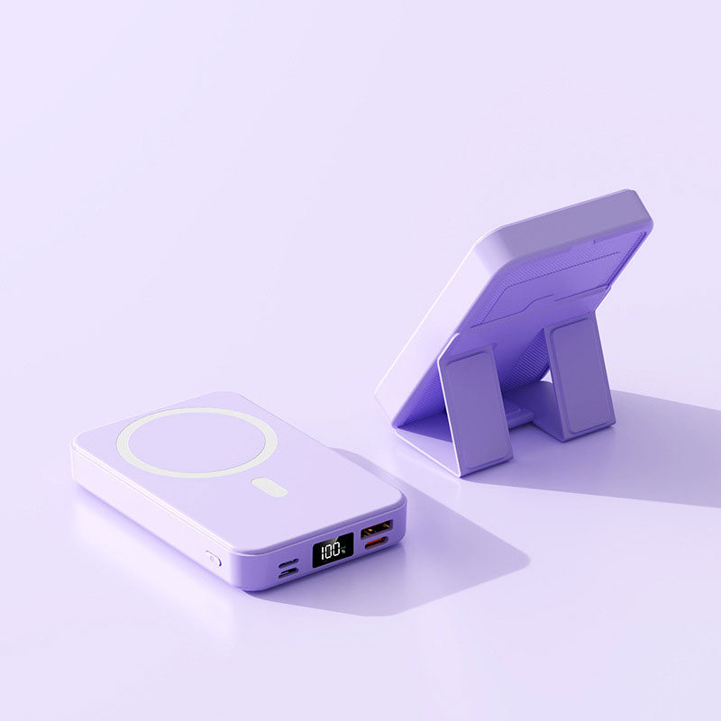 Magnetyczny Bezprzewodowy Powerbank ze Stojakiem