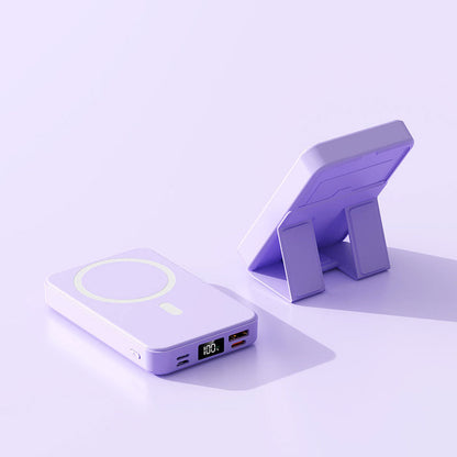 Magnetyczny Bezprzewodowy Powerbank ze Stojakiem