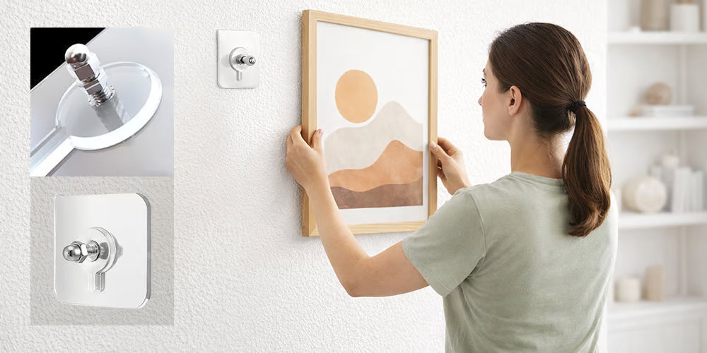 Samoprzylepne haczyki śrubowe bez pozostałości kleju